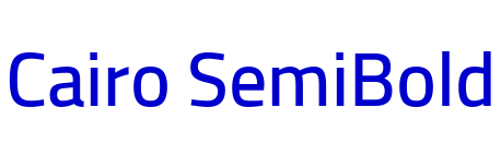Cairo SemiBold шрифт